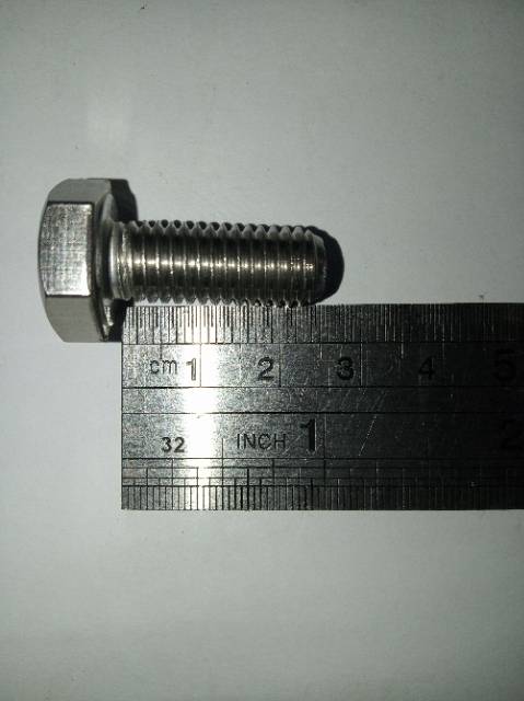 Baut hex M10 x 25 (2,5cm) stainless 304