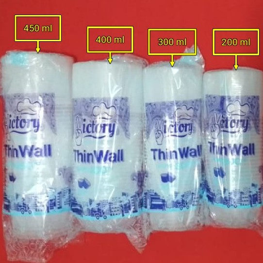 POTONGAN HARGA!!! Mangkok Thinwall Ukuran 200 ml Food Container Box Tempat Makanan Plastik
