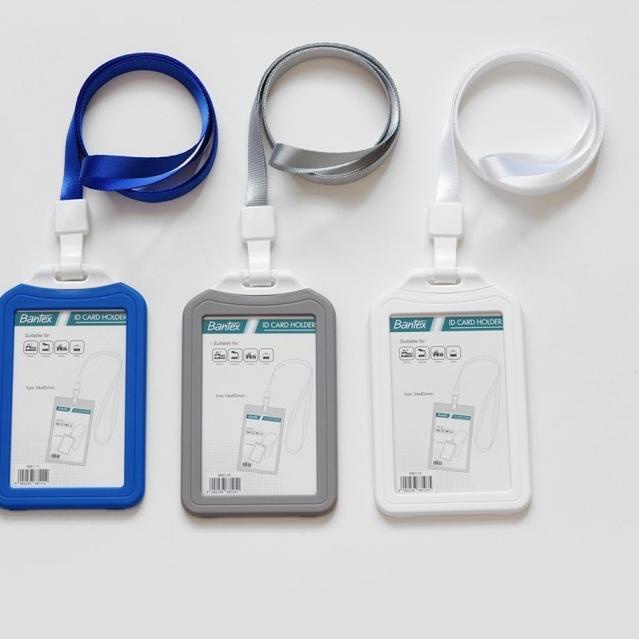 

[PROMO DNW70] [Zada] Bantex Dual Side ID Card Holder Lanyard Portrait #8881 Produk