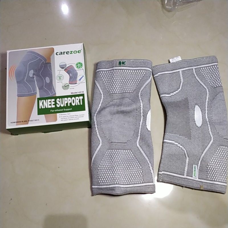 A1 Deker Pelindung Untuk Pencegahan Cidera Lutut Saat Olahraga Isi 2Pcs Sepasang Sammora Knee Support Bamboo Yarn