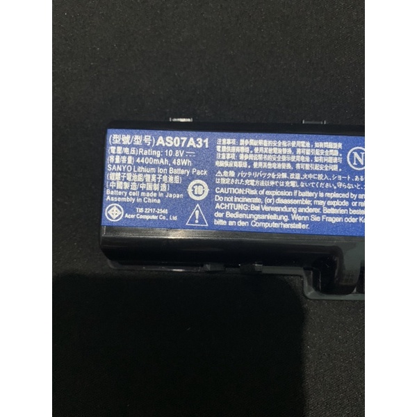 Baterai Original Acer 4710 4720G 4720Z 4720ZG 4730 4736 4736Z 4740 AS07A31 AS07A32