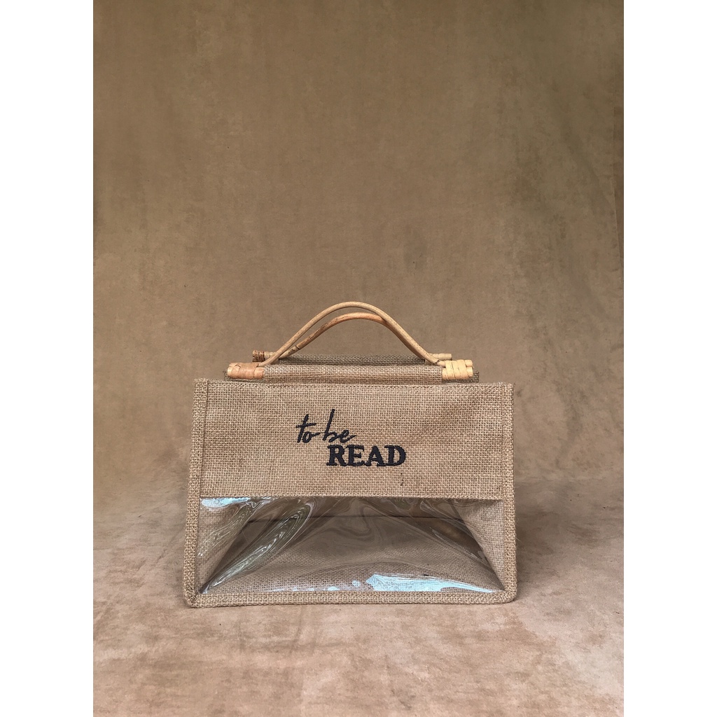 Hampers Goodie Bag Gift Hadiah Souvenir Karung Goni Mika Custom Bordir Kombinasi Gagang Rotan