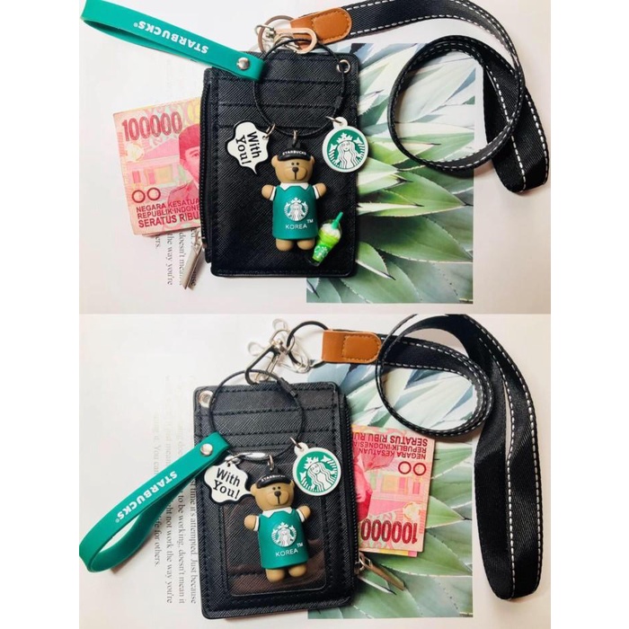 

Sweet Summer Starbucks Cute Card Holder& Key Chain