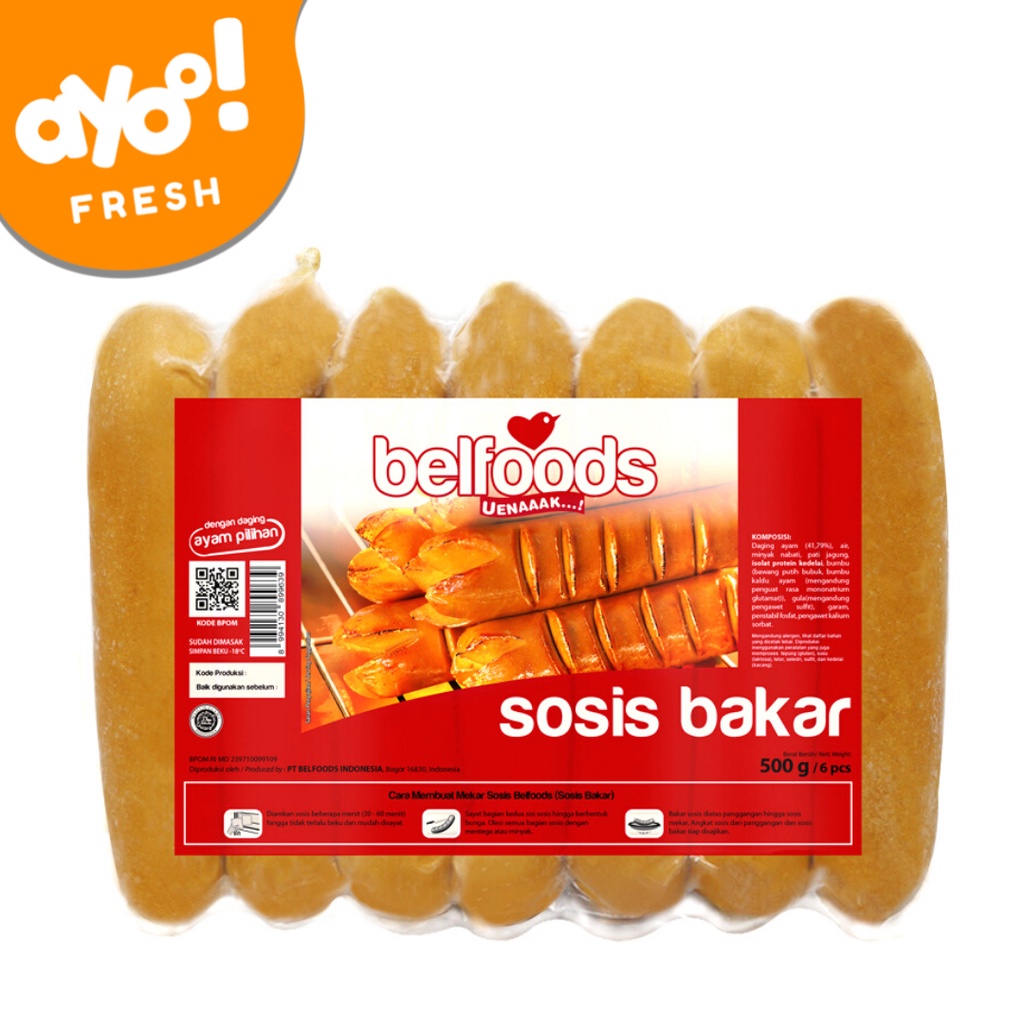 Jual Belfoods Uenaak Sosis Ayam Bakar 500 G Pack | Shopee Indonesia