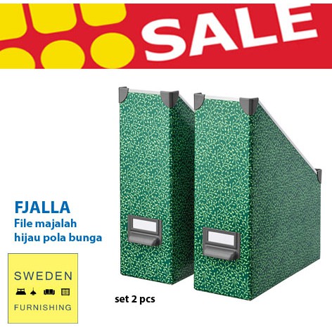 

FJALLA File majalah, hijau/pola bunga, isi 2 pcs