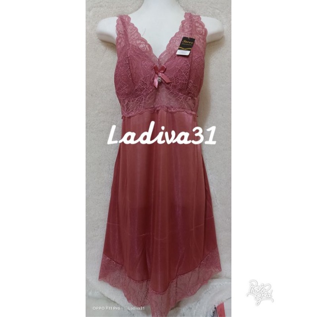 (SALE) Baju tidur WANITA DEWASA SEXY HOT LINGERIE Satin Premium Exclusive Sorex 7046 ORIGINAL-Pink Salem