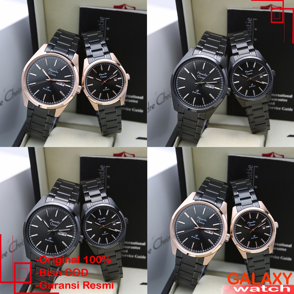 ALEXANDRE CHRISTIE COUPLE ORIGINAL JAM TANGAN ALEXANDRE CHRISTIE COUPLE JAM ALEXANDRE CHRISTIE AC 10