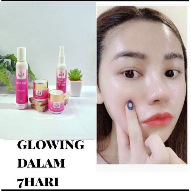 PAKET SKINCARE/PELICIN PEMUTIH WAJAH NRGLOW BPOM PUTIH CEPAT GLOWING
