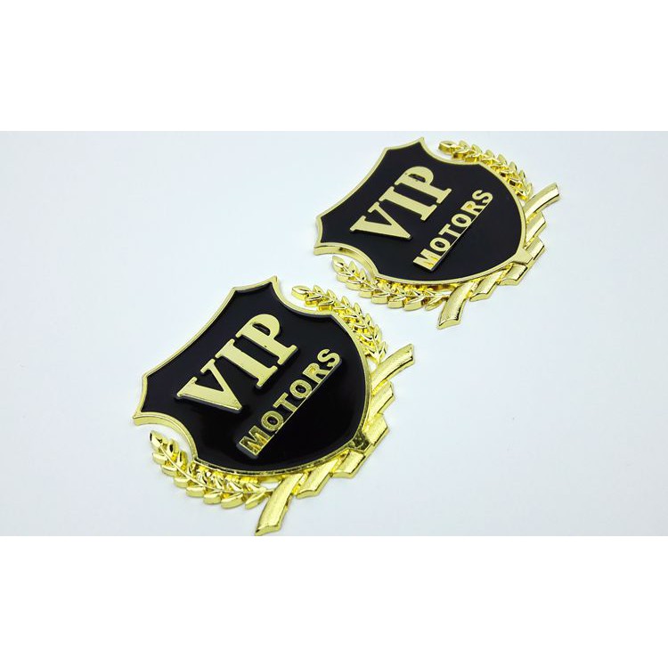 2pcs Stiker Emblem Metal 3D Untuk Kaca Jendela Mobil