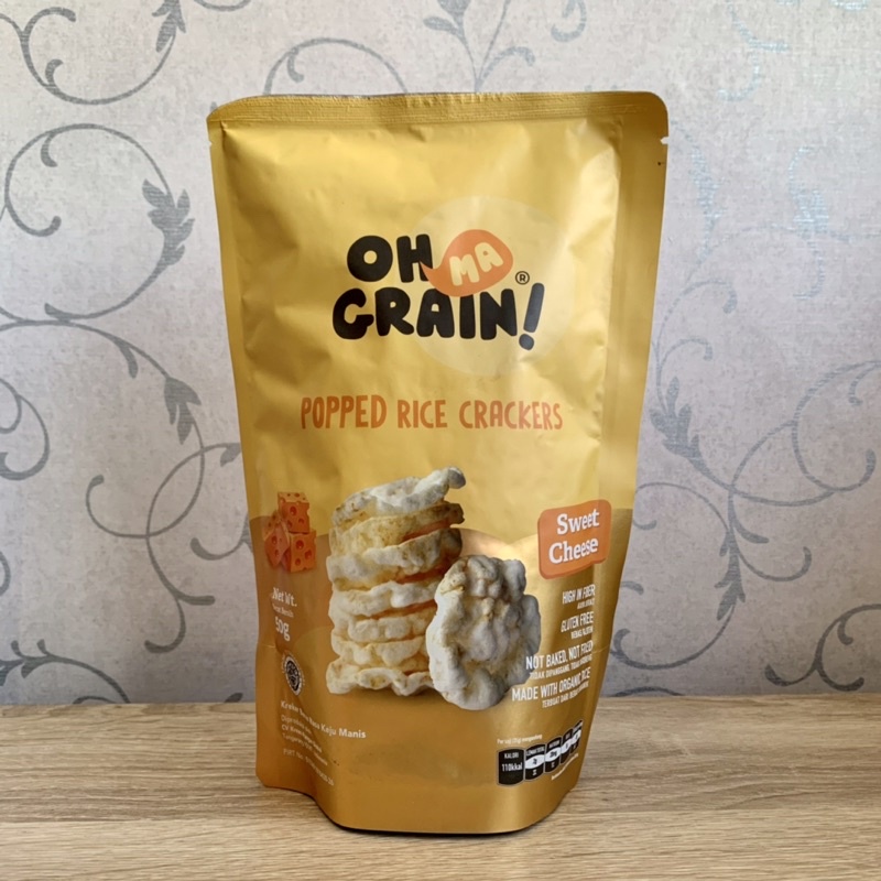 

Oh Ma Grain Sweet Cheese Popped Organic Rice Crackers 50g (No MSG)