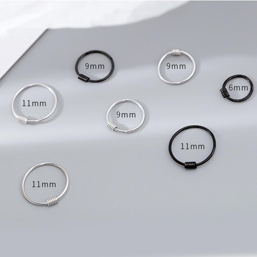 Agustinina Anting Hoop Wanita 11 mm Trendi Pria Temperamen Unisex Telinga Tulang Cincin