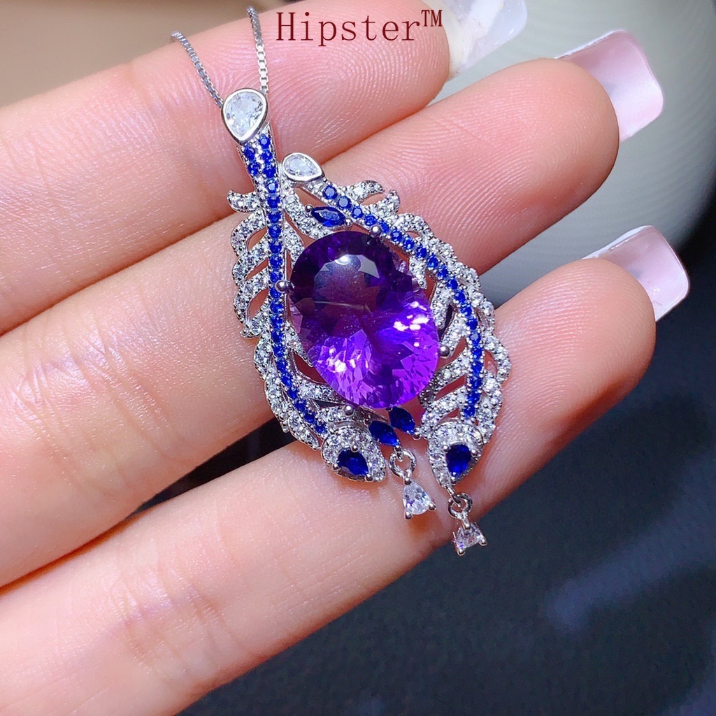 Hot Sale Fashion Exquisite Natural Amethyst Pendant Necklace