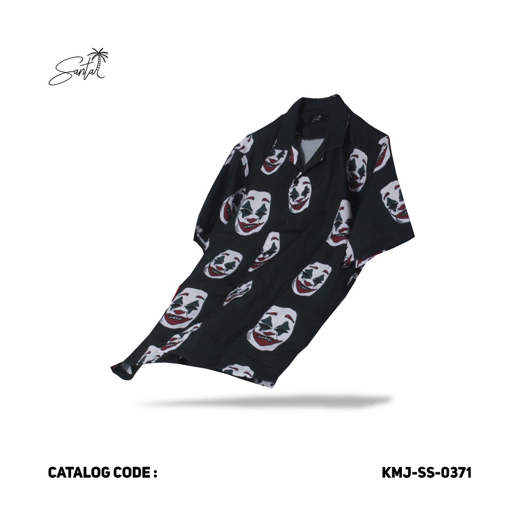 Santai Kemeja Pantai Full Print Pendek Pria Wanita ( KMJ-SS-0371 )