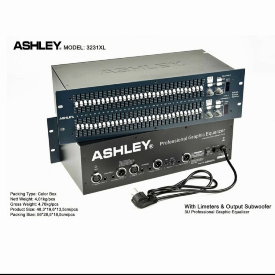 equalizer ashley 3231xl 3231 xl with subwoofer garansi original