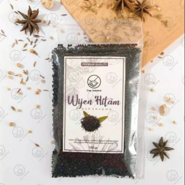 Wijen Hitam 100gr / Black Sesame / Rempah / JSR 100% PREMIUM