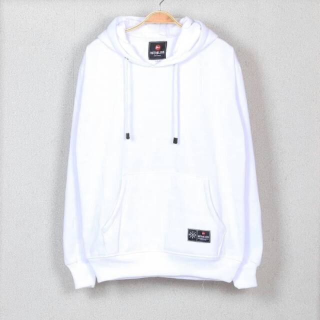 Jaket Sweater Hoodie distro polosan Polos Warna Putih