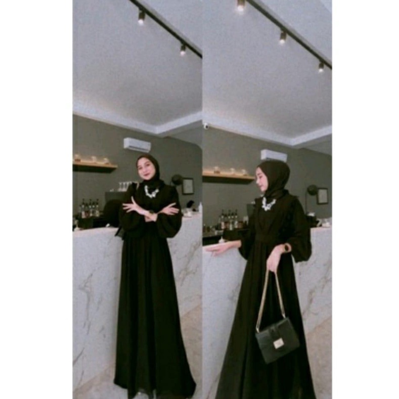 GAMIS MAXY CERUTY BABYDOLL/AUDY MAXY/FASHION MUSLIM REMAJA/GAMIS CERUTY BABYDOLL/PAKAIAN MUSLIMAH M L LD 100/THERESA DRESS/GAUDY MAXY