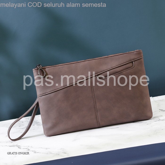 Tas Tangan Kulit Pria Wanita Dompet Tangan Besar Clutch Bag 1003 Import Model Terbaru