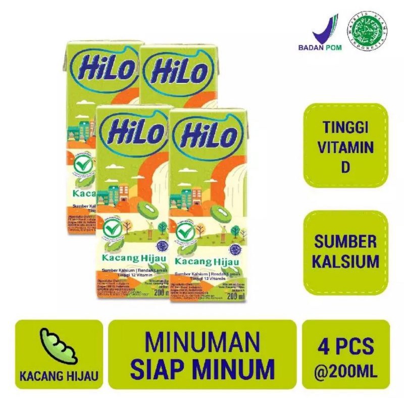 

HiLo Kacang Hijau Ready to Drink 200ml (4 pcs)