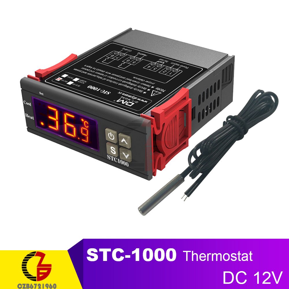 110V-220V Digitaler Temperaturregler Grad Sensor Digital Thermostat 20A 12V/24V 