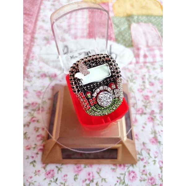 Tasbih Digital Diamond Hias LED Seri Bendera Palestina (free box+buku dzikir)
