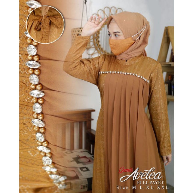 Gamis Avelea NK / Kebaya Gamis Pesta Modern / Kebaya Kondangan / Dress Brokat