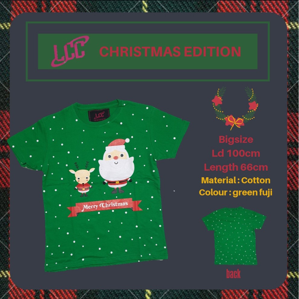 Kaos Family Set Lcc Christmas Kaos Couple Natal Kaos Natal