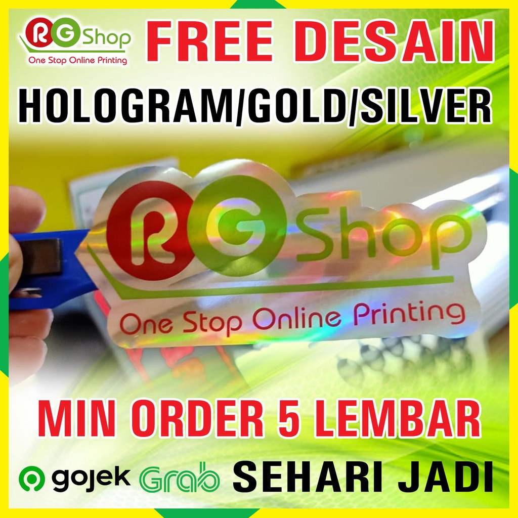 

STIKER HOLOGRAM / GOLD / SILVER A3+ LABEL PRODUK PLUS CUTTING