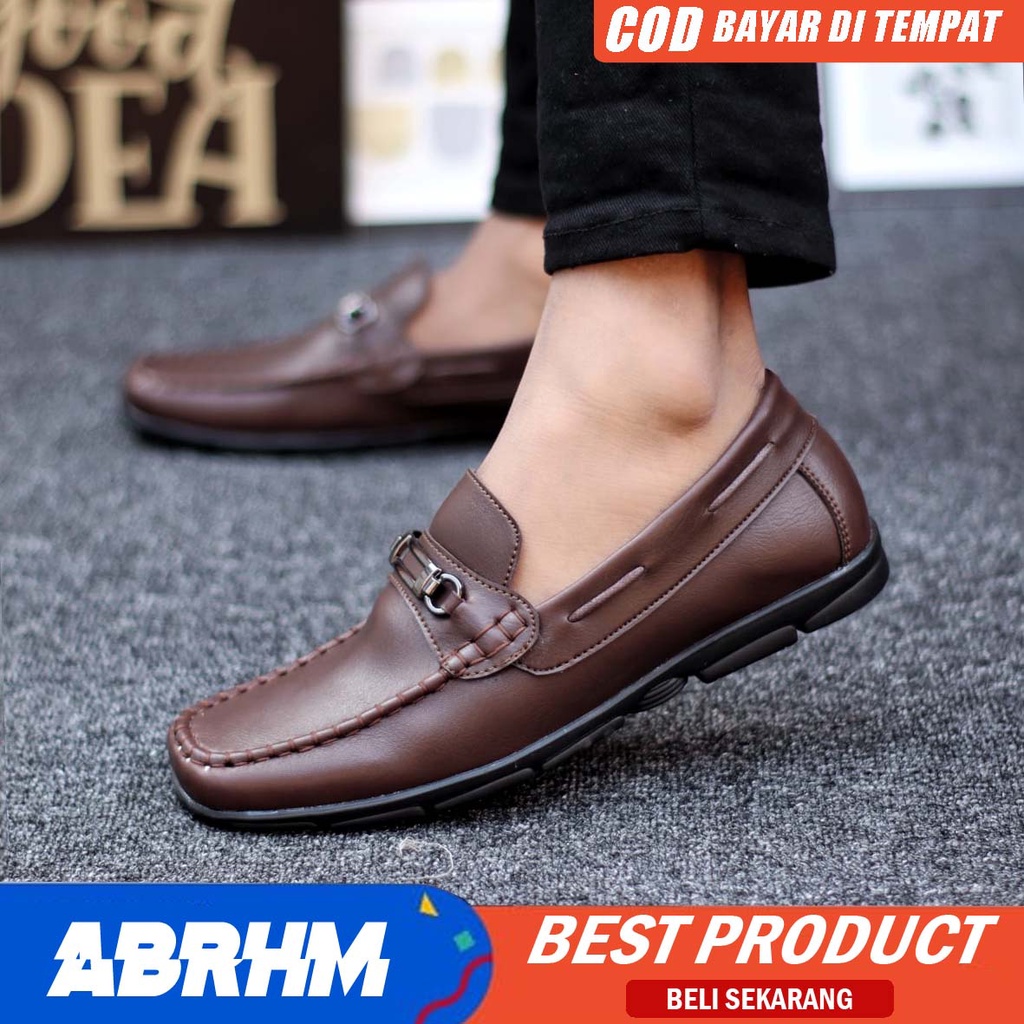 Sepatu Casual Loafers Pantofel Pria Kerja Kantor Semi Formal ABRHM lOAF