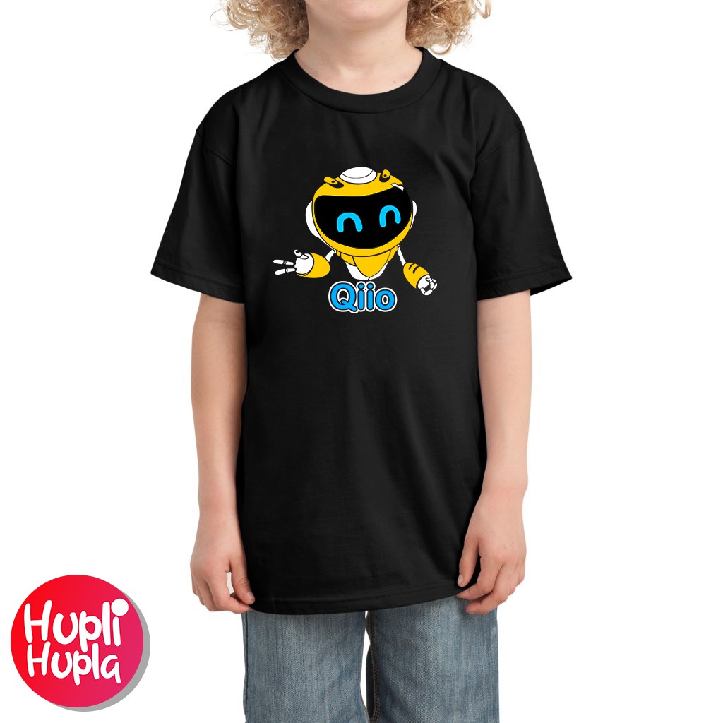 Kaos Qiio Teman Robot Riko The Series Baju Anak Umur 3-12 Tahun Unisex Hupli Hupla