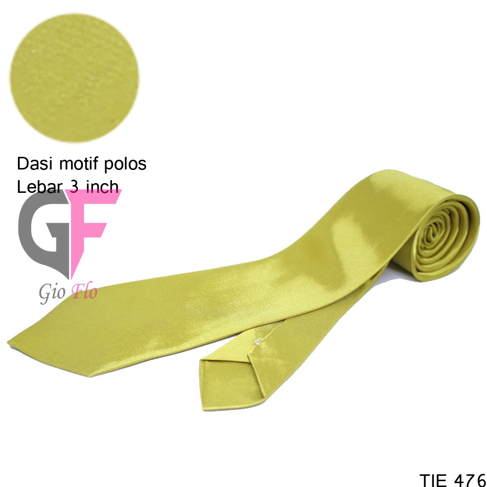 GIOFLO Dasi Polos Formal Pria Terbaru Golden / TIE 476