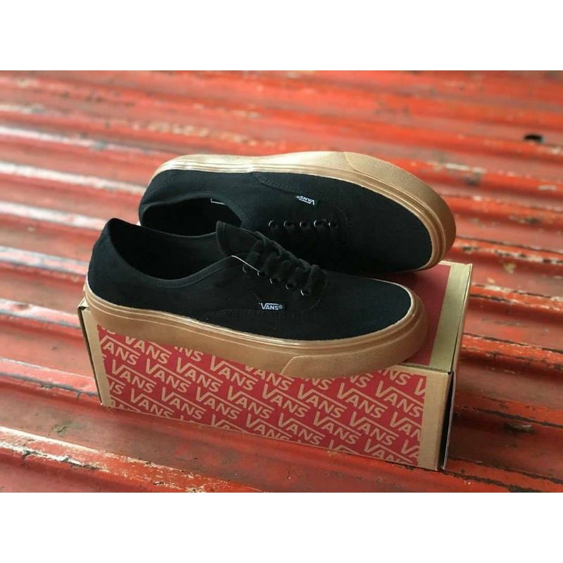 Sepatu Kets Vans Authentic Sol Gum Coklat Pria. 39-43. Grade Ori. Vans Authentic