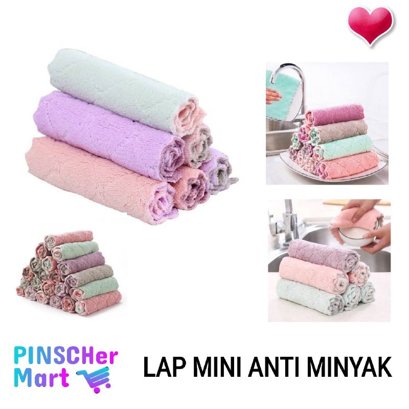 Kain Lap Serap Minyak Portable Warna Warni Lap Dapur