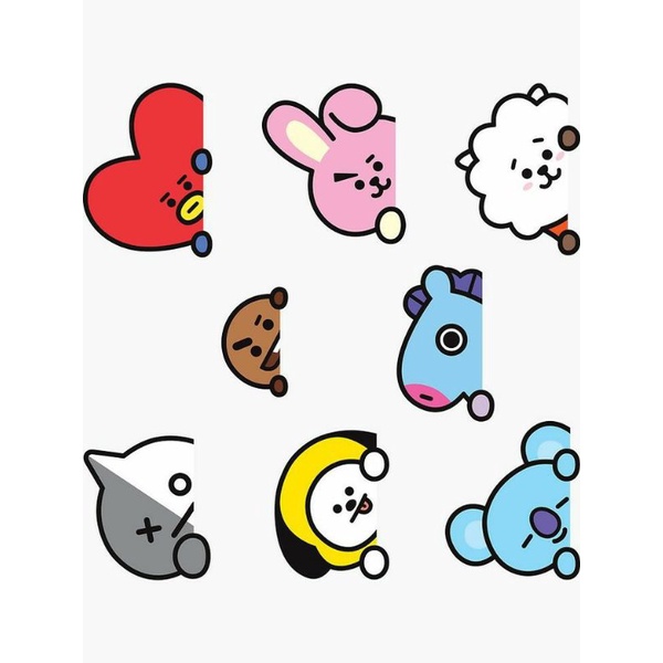 

sticker bts bt21 ( promo beli 1 gratis 1)