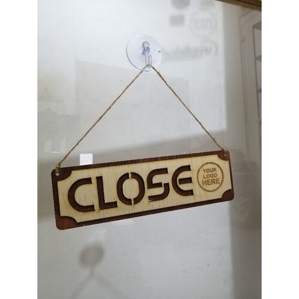 

Signage Open Close Penanda Buka Tutup Custom Logo
