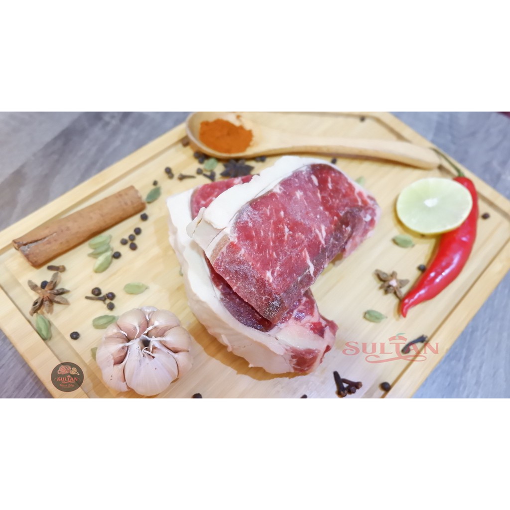 

Australian Striploin beef steak cut/ Daging strip-loin import