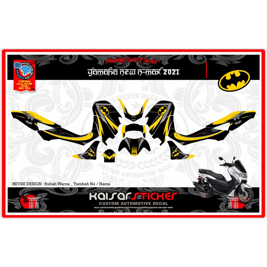 Decal Motor All New NMAX 155 ABS 2021 Batman