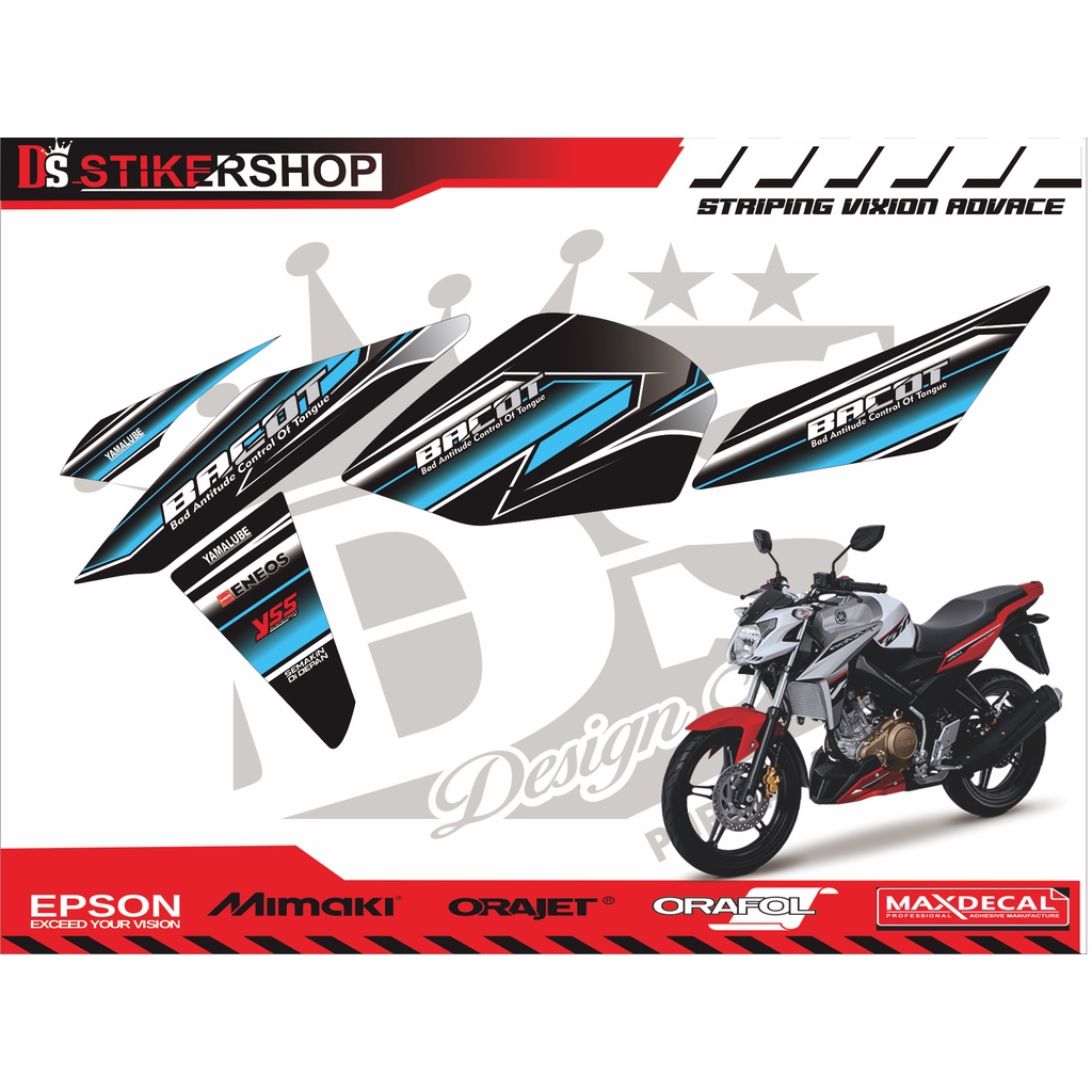 striping vixion nva/striping vixion advance/striping vixion simlpe biru muda