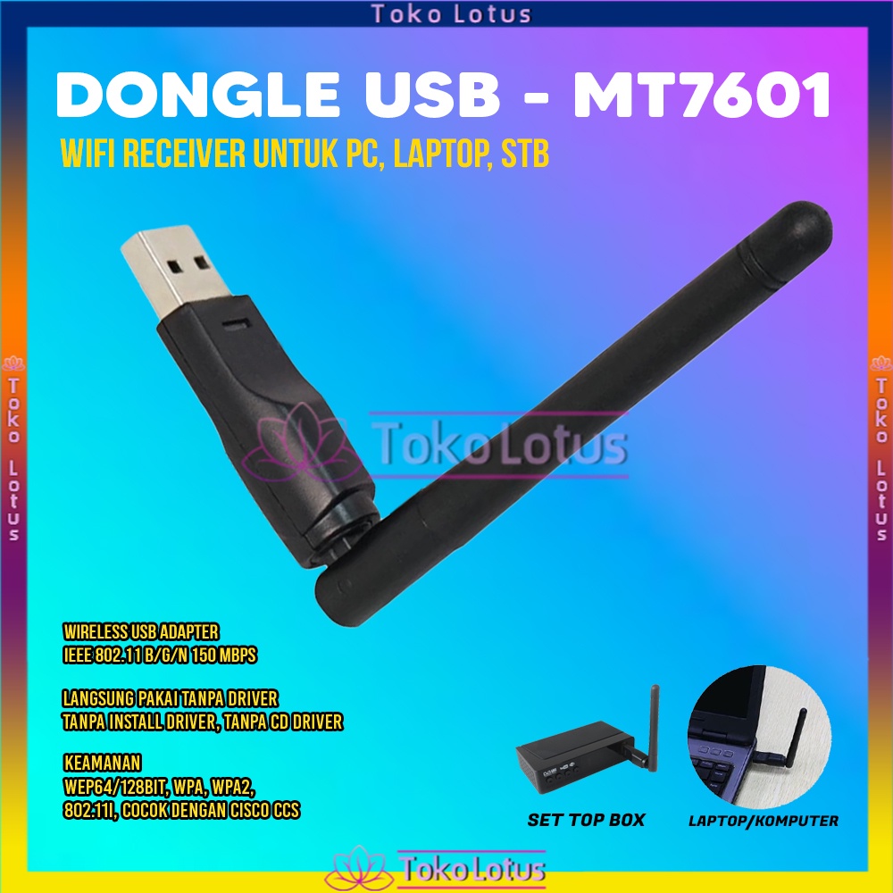 Bayar COD Wifi Wireless Adapter Receiver Komputer PC Laptop Antena READY STOCK  ADVANCE USB Dongle