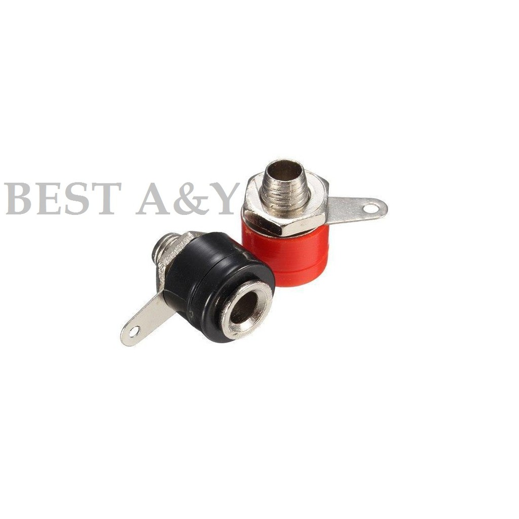 Banana Socket Jack Female for Banana Plug Terminal Connector Merah Hitam