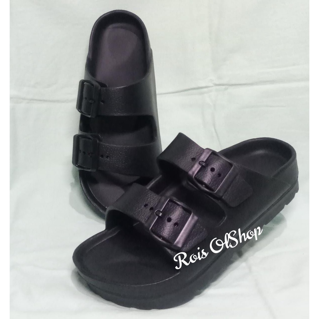 Sandal slop wanita korea style karet jelly tebel ban 2 original / sendal selop jely cewek dewasa perempuan