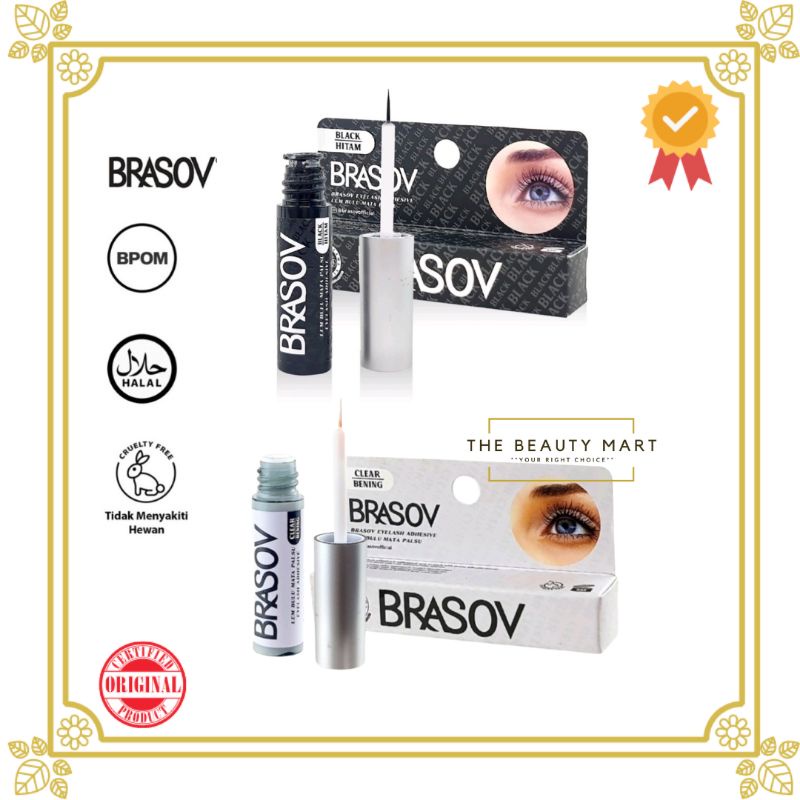 BRASOV Lem Bulu Mata Palsu 8 ML Halal Eyelash Adhesive BPOM - Brasov