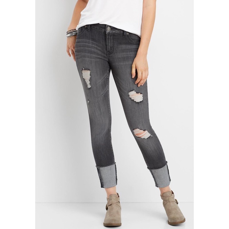 Maurices Denim sale  Flex Destructed Black (hitam pudar)