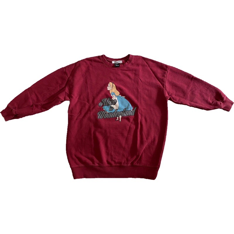 PL Crewneck Holl Haus Holland x Disney Alice in Wonderland Maroon