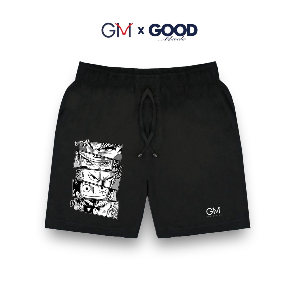 GOOD MADE - Boxer Pria | Boxer pria Dewasa | Celana Boxer katun Black White Fire | Celana Pendek | COD