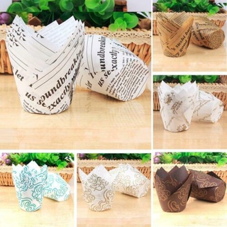 50Pcs Cupcake Wrapper Liners Muffin Cup Tulip Case Cake Baking Cups #5