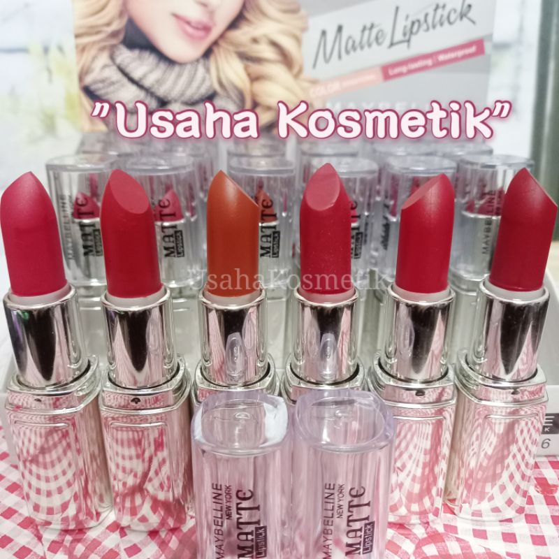 PROMO LIPSTIK MATTE 12 WARNA CANTIK MAYBELLINE FIT ME NEW YORK KEMASAN MEWAH PADAT  OH-1540/OH-1546