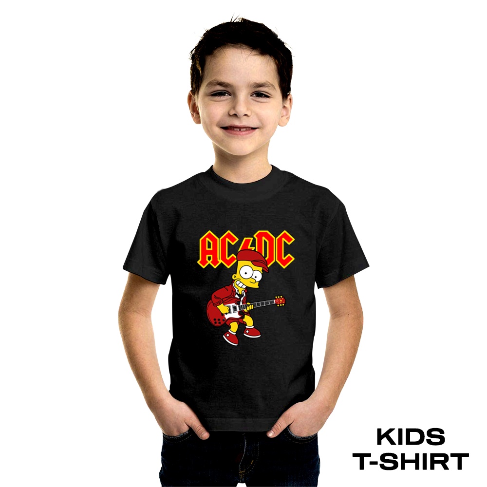 KAOS BAND ANAK ACDC | BAJU KAOS ANAK LAKI LAKI DAN PEREMPUAN MUSIK ROCK AC DC