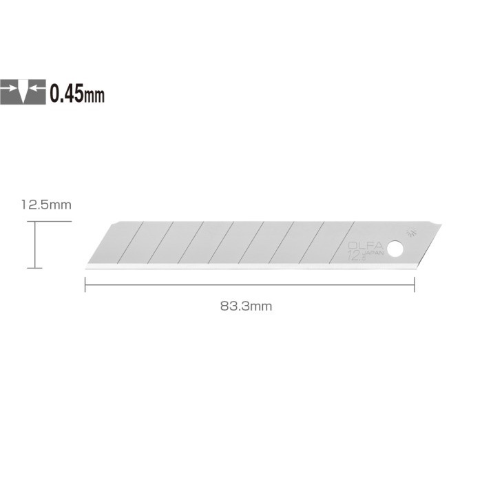 

Refill Cutter 12.5mm MTB-10B Spare Blade (10pcs per pack) Olfa JAPAN