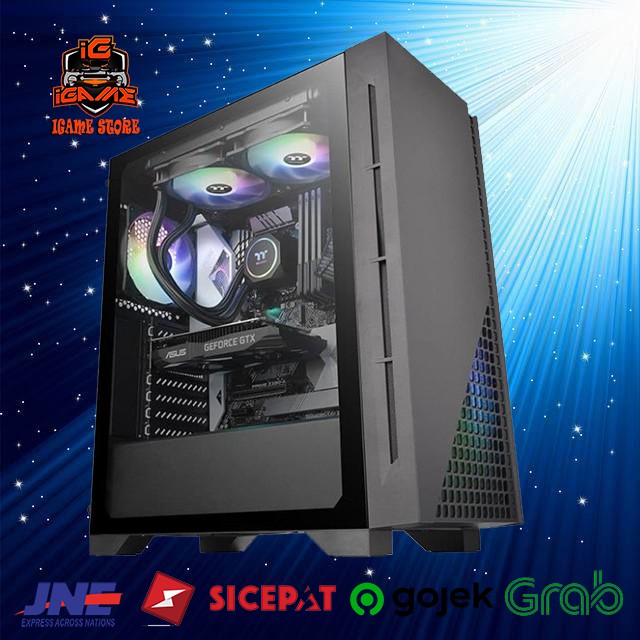 Thermaltake H330 Tempered Glass Mid Tower Chassis [1FAN INCLUDED] MANTUL AGAN